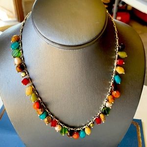 Talbots multi color beaded necklace